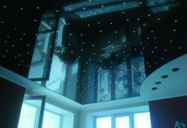 Натяжные потолки «Звёздное небо» в гостиную