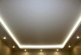 Двухуровневые натяжные потолки