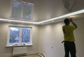 Двухуровневые натяжные потолки